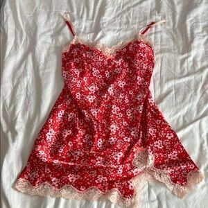 Victoria’s Secret Y2K cherry blossom mini slip dress with bows and gems Medium